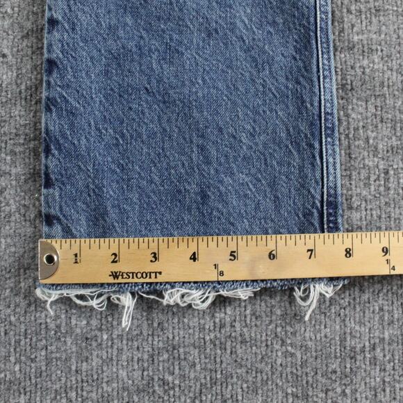 Agolde Jeans Womens 28 Pinch High Rise Straight Leg Raw Hem Denim Blue Casual - Picture 14 of 15